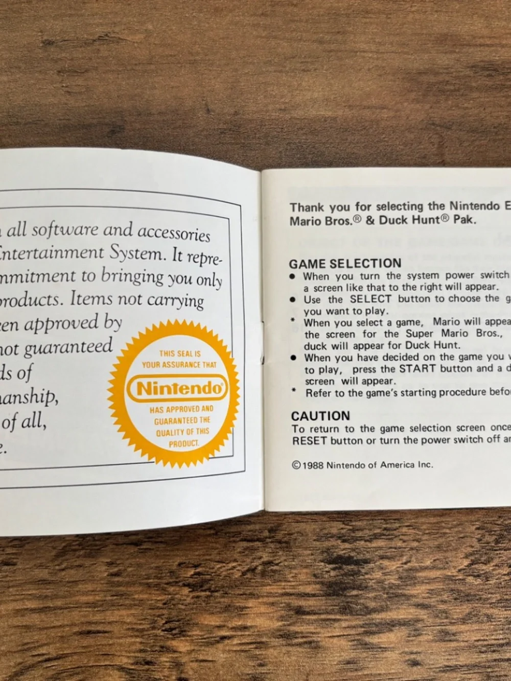 VINTAGE Original Instruction Booklet NES Nintendo Duck Hunt Super Mario Bros